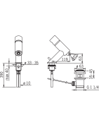Bidė maišytuvas Oras 8518, su sukiojamu aeratoriumi