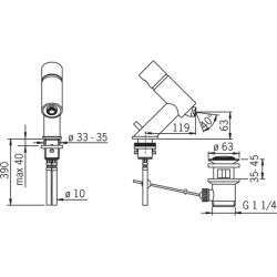 Bidė maišytuvas Oras 8518, su sukiojamu aeratoriumi