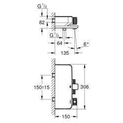 Termostatinis vonios maišytuvas Grohe Grohtherm SmartControl