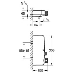Termostatinis dušo maišytuvas Grohe Grohtherm SmartControl