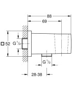 Sieninio dušo maišytuvo laikiklis Grohe Euphoria Cube
