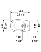 Bidė Geberit Selnova Square, pakabinama
