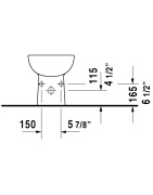 Bidė Geberit Selnova Square, pakabinama