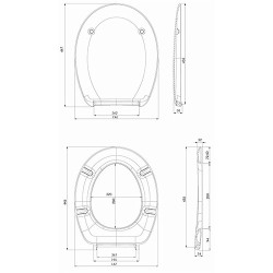 Unitazo sėdynė su dangčiu Kolo Idol, su metaliniais vyriais