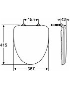 Unitazo sėdynė su dangčiu Geberit Ifo Cera, su Soft-Close