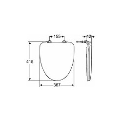 Unitazo sėdynė su dangčiu Geberit Ifo Cera, su Soft-Close