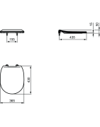 Unitazo sėdynė su dangčiu Ideal Standard Connect, Soft-Close