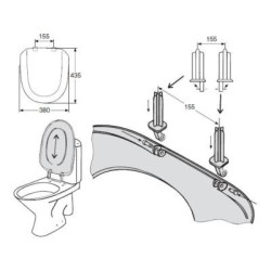 Unitazo sėdynė su dangčiu Ido Trevi, minkšta