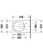 Unitazo komplektas Duravit D-Neo Rimless, pakabinamas