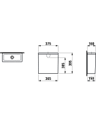 Unitazo bakelis Laufen The New Classic, su galiniu vandens įvadu