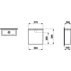 Unitazo bakelis Laufen The New Classic, su galiniu vandens įvadu