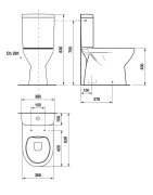 Pastatomas unitazas Jika Lyra Plus Rimless, 4.5/3 l