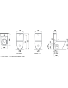 Pastatomas unitazas Laufen Pro, su 2 šoninėmis angomis