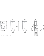 Pastatomas unitazas Laufen Pro Rimless, universaliu nuotaku
