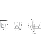 Pastatomas unitazas Laufen The New Classic, be bakelio