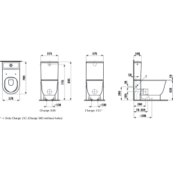 Pastatomas unitazas Laufen The New Classic, universalus