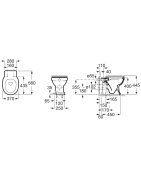 Pastatomas unitazas Roca Carmen, universaliu nuotaku