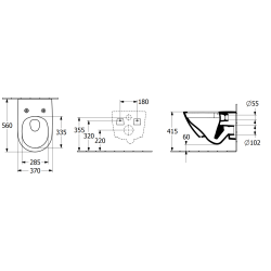 Pakabinamas unitazas Villeroy&Boch Subway 3.0, su dangčiu