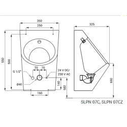 Pisuaras Sanela SLPN07CZ, elektrinis, su radaro jutikliu, 230 V