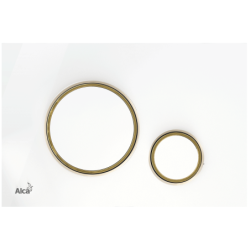 Nuleidimo mygtukas Alca Plast M775, dvigubas, baltas/auksas