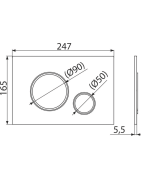 Nuleidimo mygtukas Alca Plast M771, dvigubas, chromas