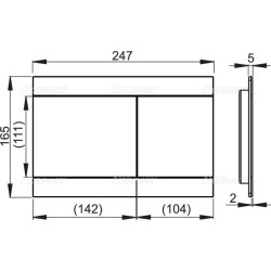 Nuleidimo mygtukas Alca Plast Fun Inox, matinis plienas
