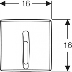 Dekoratyvinė dalis pisuaro nuleidimo mechanizmui Geberit HyBasic