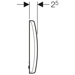 Dekoratyvinė dalis pisuaro nuleidimo mechanizmui Geberit HyBasic