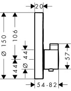Dekoratyvinė dalis Hansgrohe Shower Select S, 2 funkcijų