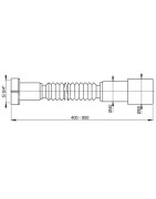 Lankstus vamzdis praustuvo prijungimui Alca Plast A77, 50/40