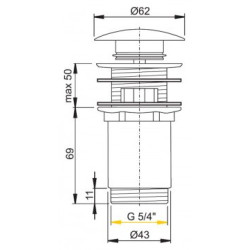Dušo sifonas Alca Plast A392, G 5/4"