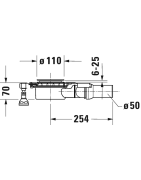 Dušo sifonas Duravit 791283, horizontaliu išbėgimu