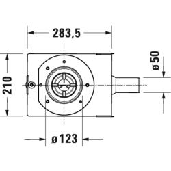 Dušo sifonas Duravit 791283, horizontaliu išbėgimu