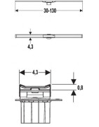 Dušo latako grotelės Geberit Cleanline20, 30 - 130 cm