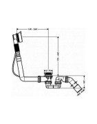 Dušo sifonas Kaldewei Asymmetric Duo, su emaliuotais dangteliais