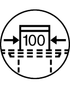 Dalis įklijuoti plytelei Advantix Top, trapui, 100 mm