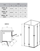 Dušo kabina Ravak Brilliant BSRV4-90, chromas
