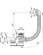 Dušo padėklo sifonas Ravak Sabina 50