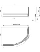 Apdailos plokštė Ravak Rosa II 150, balta, dešinė