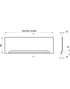 Priekinė apdailos plokštė Ravak U 150 cm, balta