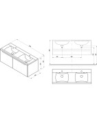 Praustuvo spintelė Ravak SD Classic 1300, baltos spalvos