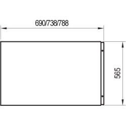 Šoninė apdailos plokštė Ravak U 80 cm, balta