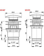 Praustuvo sifono galvutė Ravak ClickClack, chromuota