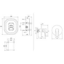 Vonios/dušo maišytuvo dekoratyvinė dalis Ravak Rosa RS 066.00