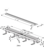 Nutekamasis dušo latakas Ravak Zebra 750, plastikas