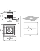 Nutekamasis dušo latakas Ravak Snake SN501, plastikas