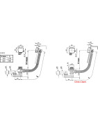 Vonios sifonas Ravak, su persipylimu, Click-Clack