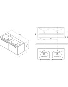 Praustuvo spintelė Ravak SD Chrome 1200, balta