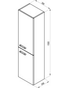 Spintelė Ravak SB Chrome 390, balta, dešinė