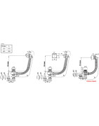 Vonios sifonas Ravak 800, su persipylimu, Click-Clack